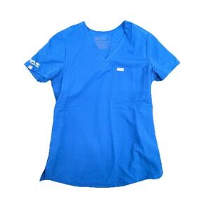 Figs Scrubs Top Women's Size Extra Small Midnight Navy Blue